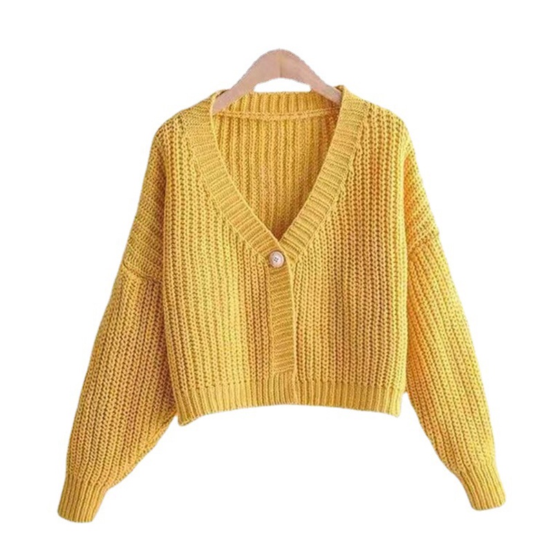 IELGY  Áo Khoác Cardigan Ngắn Dày Và Mềm Dài Tay Thời Trang Cho Nữ