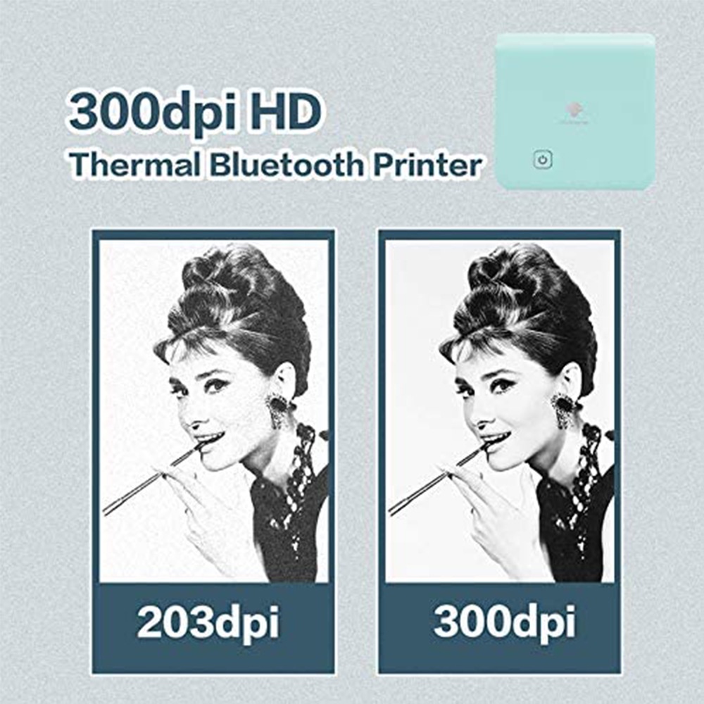 Máy In Không Dây Phomemo M02 Pro Kết Nối Bluetooth 300dpi Kèm 3 Cuộn Nhãn Dán Cho Điện Thoại Android IOS