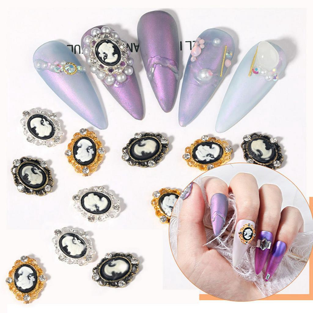 [Hàng mới về] Phụ Kiện Trang Trí Móng Tay Bằng Hợp Kim Phong Cách Nhật Bản 3D Diy