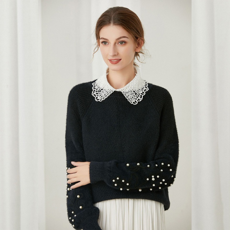 Cổ áo sơ mi giả thêu họa tiết màu trắng thời trang cho nữ
 | BigBuy360 - bigbuy360.vn