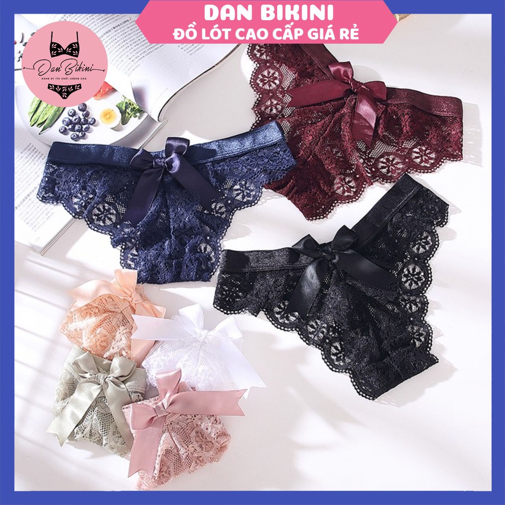 Quần Lót Ren Sexy ❤️FREESHIP❤️ Quần Lót Ren đính nơ lớn phía sau quyến rũ - Quần Lót Nữ trong suốt tôn dáng mã 1935