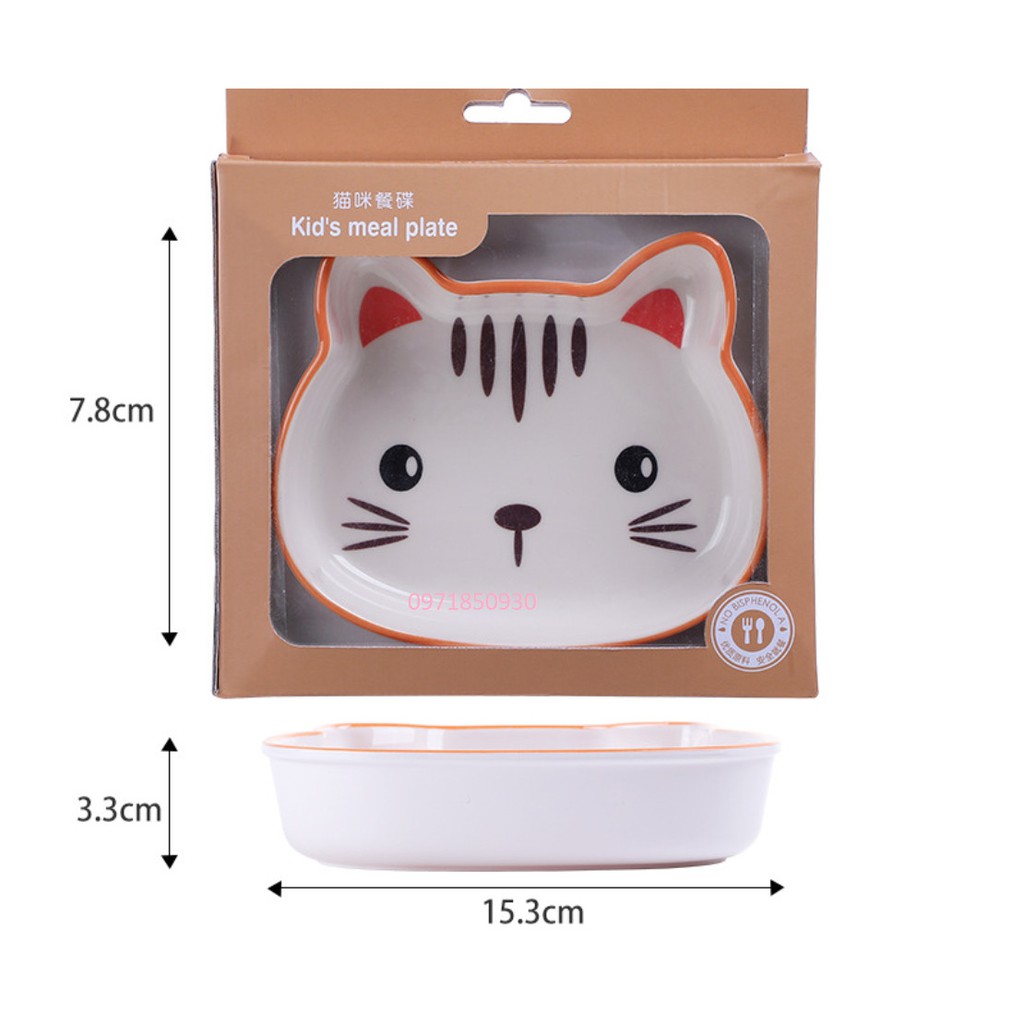 Set 7 Món Khay, Bát, Cốc, Dĩa và Thìa Ăn Dặm Hữu Cơ Tự Nhiên SHALL Cao Cấp Cho Bé - Mèo Con