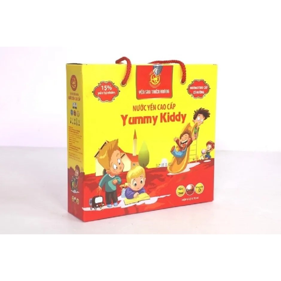Yến Thiên Hoàng Yummy Kiddy hương trái cây hộp 6 lọ x 70 ml