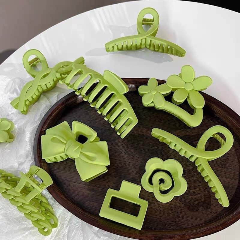 SÉT 9 KẸP NGOẠM TÓC MÀU XANH BƠ