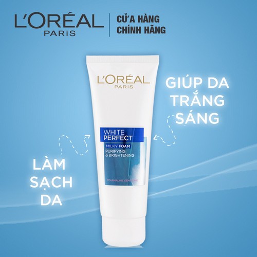 Sữa Rửa Mặt Làm Sáng Da White Perfect Milky Foam Loreal-[Coco Shop]