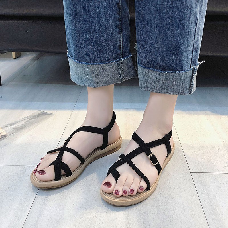 Giày sandal hở ngón chống trượt đi biển mùa hè cho nữ