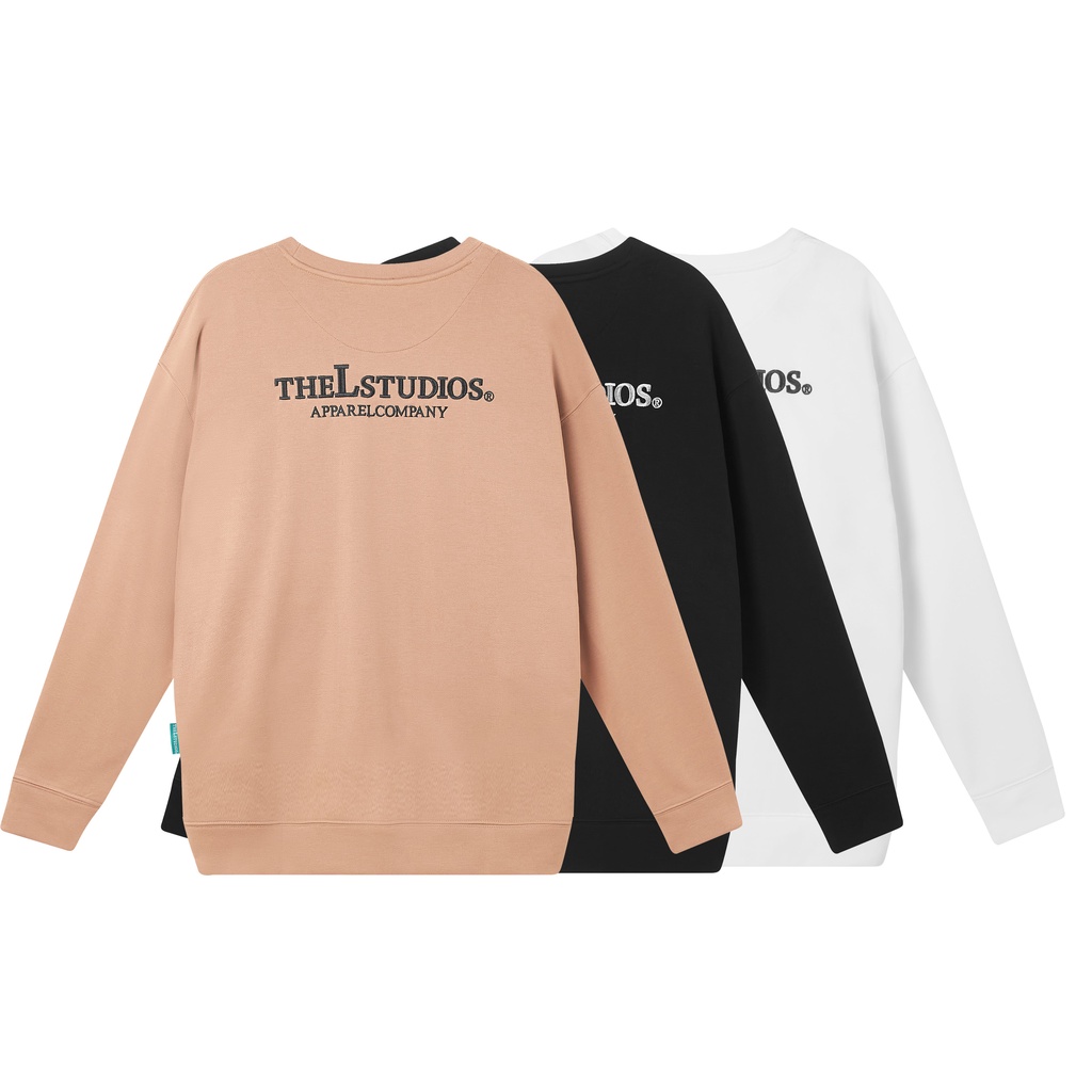 THELSTUDIOS Áo Sweater Nỉ Basic Thêu Logo