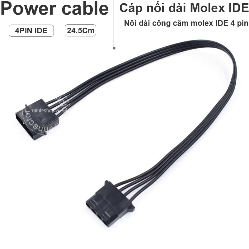 Dây nguồn máy tính nối dài Molex IDE 4PIN cho HDD DVD-R 24.5Cm