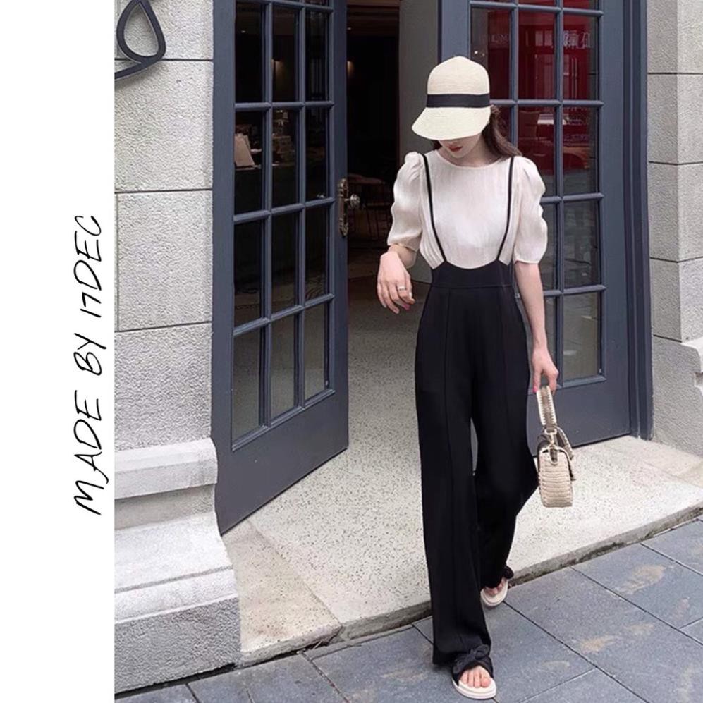 Quần yếm vải ống rộng 17DEC, quần yếm dây ống suông ulzzang cho nữ 2021 | BigBuy360 - bigbuy360.vn