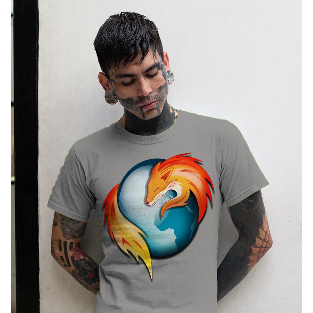 Áo thun in hình hệ điều hành FireFox fan art