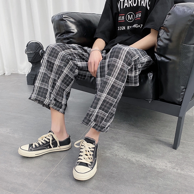 【COD】Korean style loose and handsome straight sports casual pants