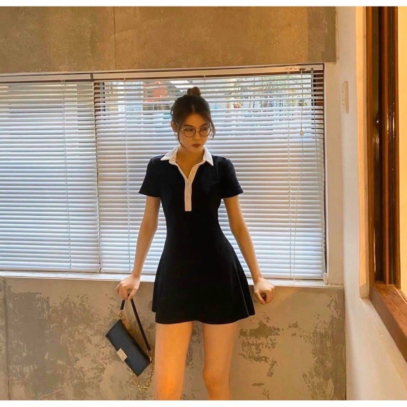 (có quà tặng) váy polo dáng xoè tay ngắn 👗 | BigBuy360 - bigbuy360.vn