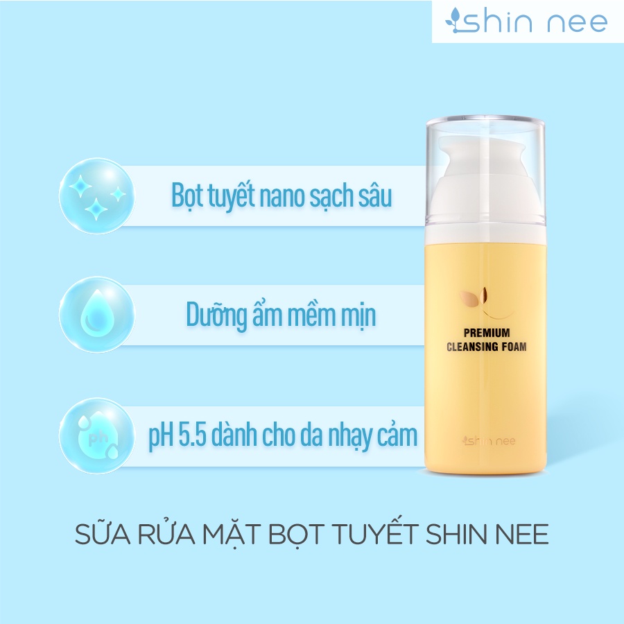 Bộ sản phẩm Nước tẩy trang và Sữa rửa mặt làm sạch sáng da Shin Nee 240ml