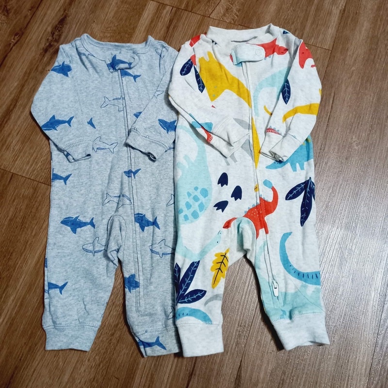 Sleepsuit / Bodysuit bộ body dài tay không tất chân (vớ) xuất dư cho bé trai và bé gái