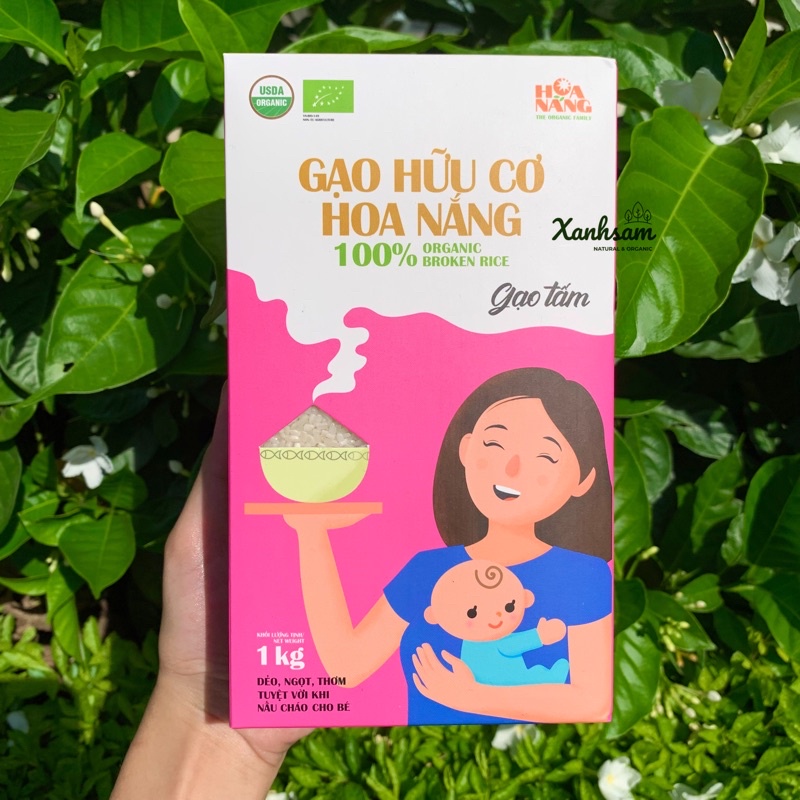 Gạo Tấm Hữu Cơ Hoa Nắng 1kg- XanhSam Organic