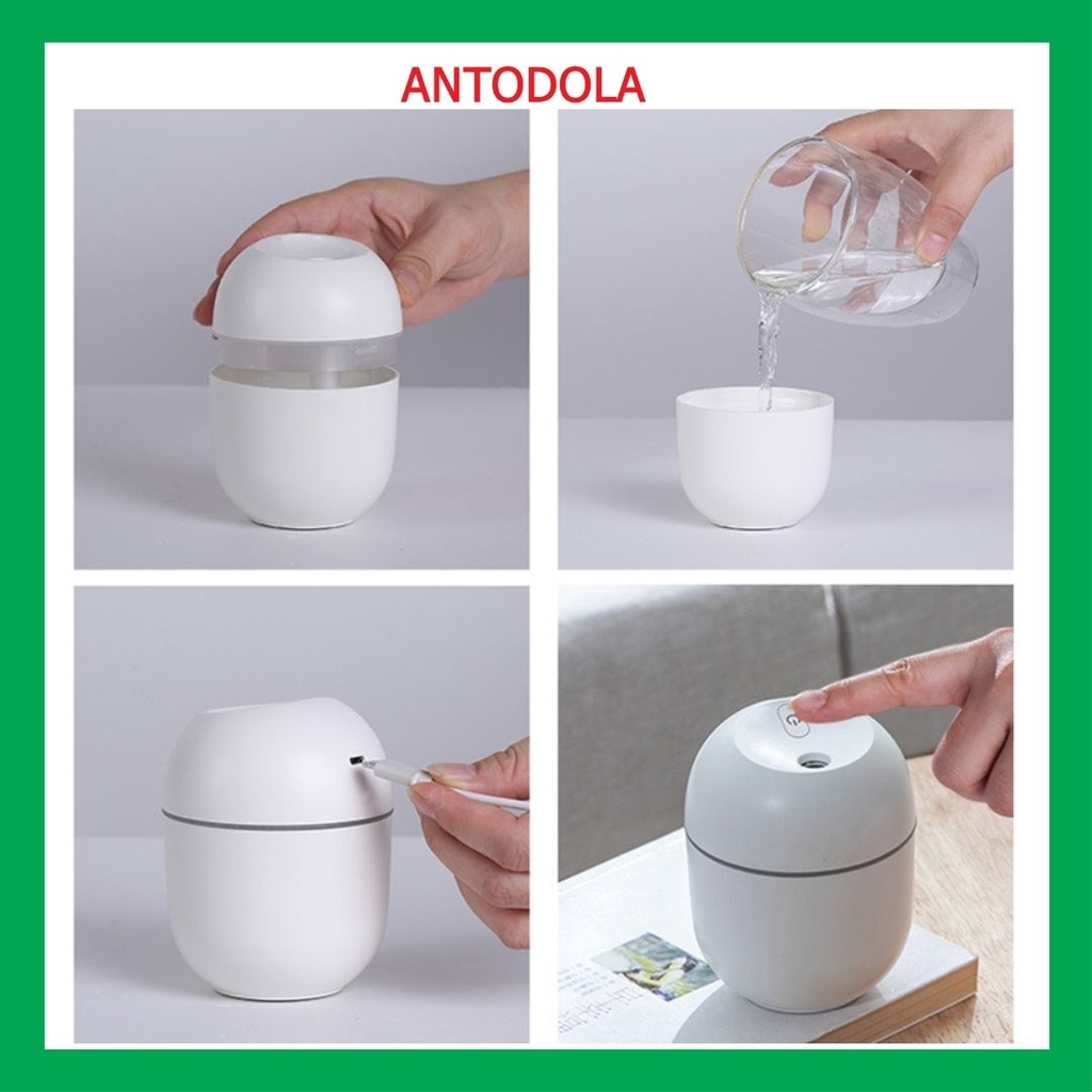 Máy Xông Tinh Dầu Mini Phun Sương Khuếch Tán Tinh Dầu Tỏa Hương Thơm Dùng Cho Phòng Ngủ Và Trong Xe Hơi Khử Khuẩn