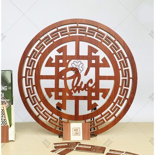 Tấm ốp ban thờ chữ phúc 61cm - mộc linh