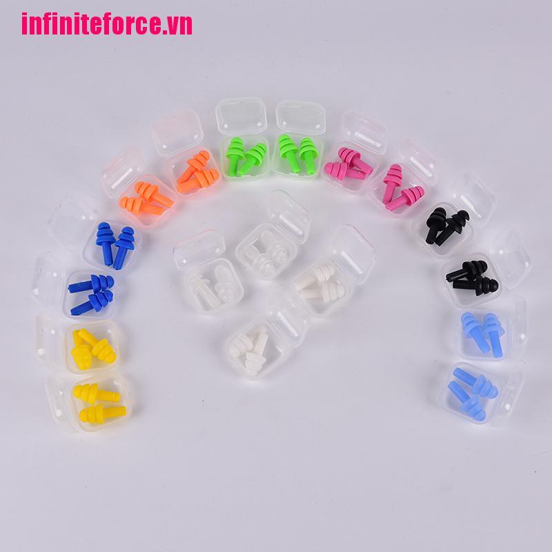 Bộ 2 Cặp Nút Bịt Tai Bằng Silicon Mềm Chống Ồn Tiện Dụng