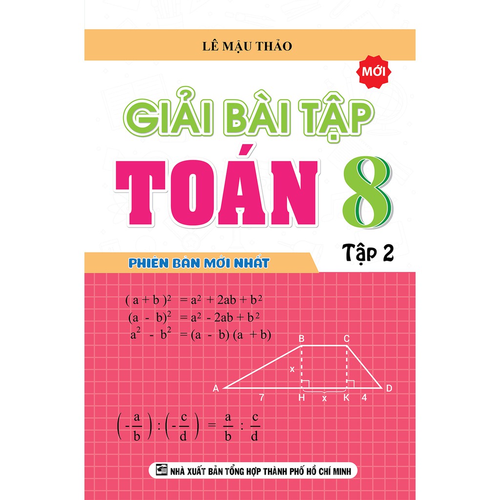 Sách - Combo Giải Bài Tập Toán Lớp 8 Tập 1 + Tập 2