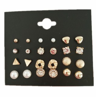 Set 12 Đôi Khuyên Tai Hàn Quốc Đẹp cá tính
