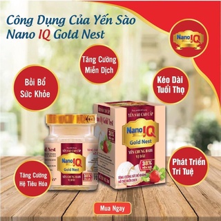 Yến chưng baby vị sữa non và vị dâu nanoiq gold nét 38% yến sợi