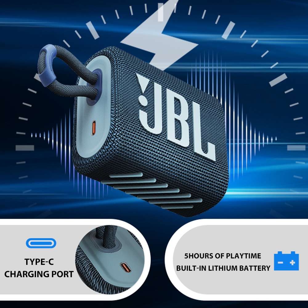 Loa Bluetooth JBL GO 3 100% Chính Hãng Chống Thấm Nước