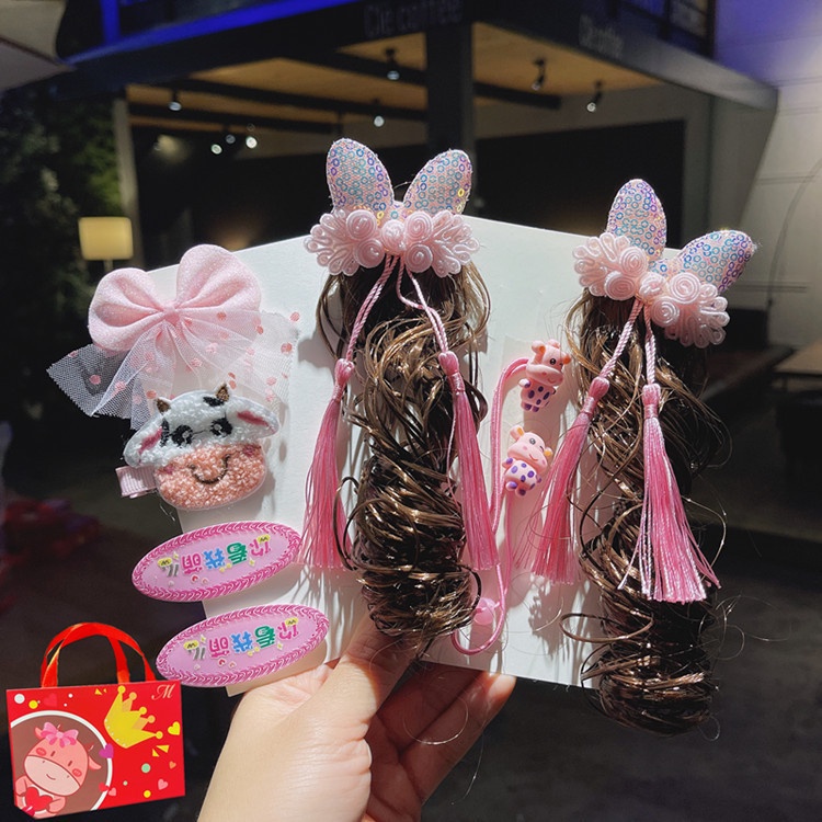 Phụ kiện cài tóc hình bướm đỏ phong cách Trung Hoa mừng năm mớ