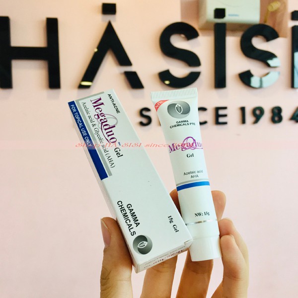 Gel Giảm Mụn Và Vết Thâm GAMMA CHEMICALS - Megaduo Gel Azelaic Acid & Glycolic Acid 15g