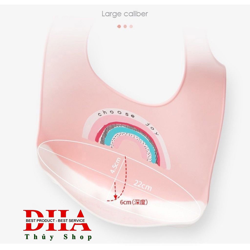 YẾM ĂN DẶM CHO BÉ, YẾM MÁNG SILICONE CHỐNG BÁM BẨN, CHỐNG NƯỚC.