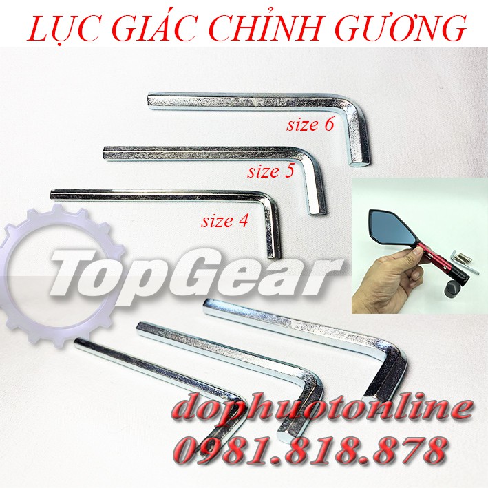 Combo 3 Lục Giác chỉnh Gương - size 4,5,6 &lt;TOPGEAR&gt;