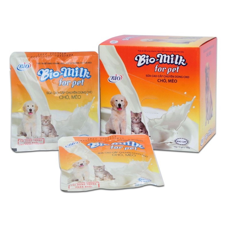 [Mã PET50K giảm Giảm 10% - Tối đa 50K đơn từ 250K] Sữa Cho Chó Mèo Bio Milk 100gr - Sữa Cao Cấp Dành Cho Thú Cưng