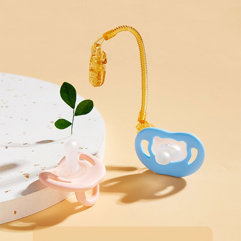 Bộ Núm Ti Giả + Vỏ Bọc Bằng Silicone Đính Dây Xích Giúp Giảm Đau An Toàn Cho Bé Sơ Sinh