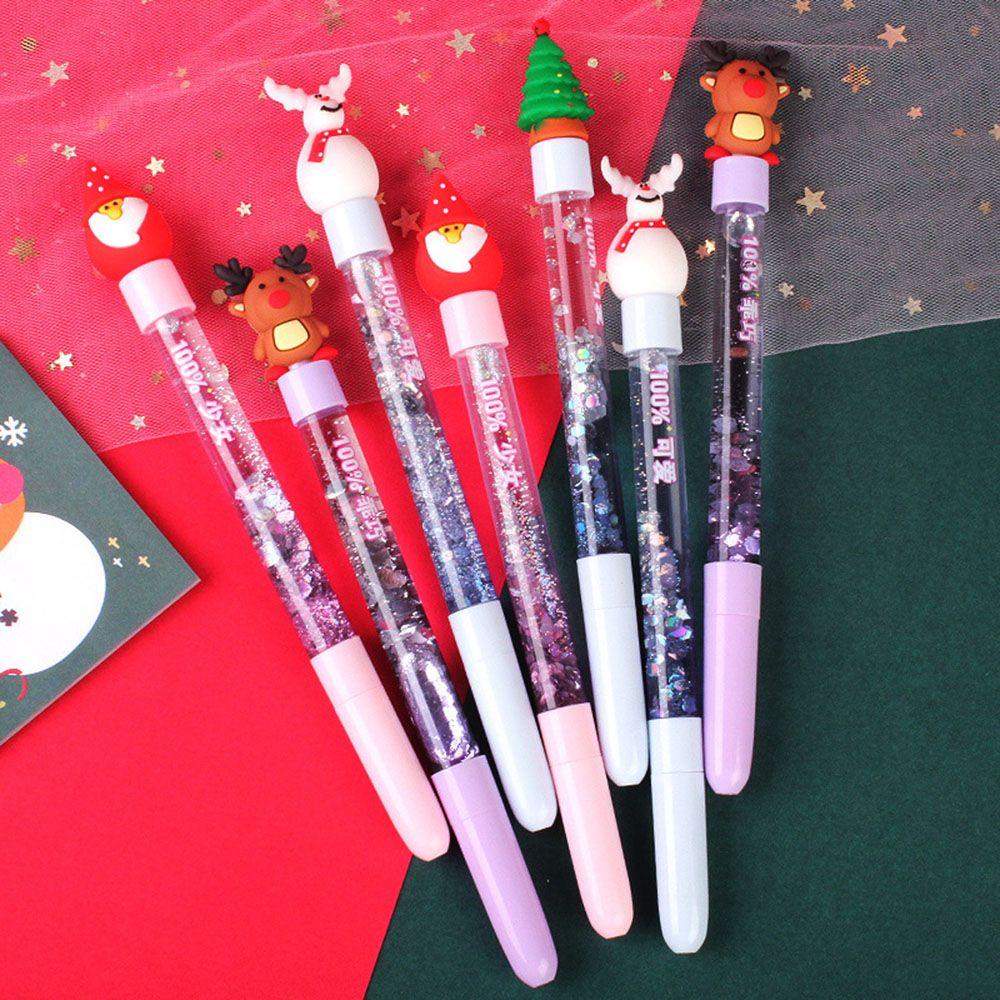 JONYE Bút Gel Trang Trí Giáng Sinh Kiểu Hoạt Hình Ông Già Noel Người Tuyết Tuần Lộc Merry