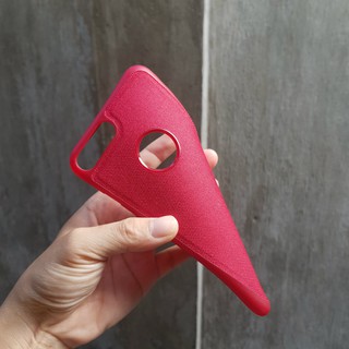 Ốp lưng Iphone 7 plus vải viền nhựa đỏ
