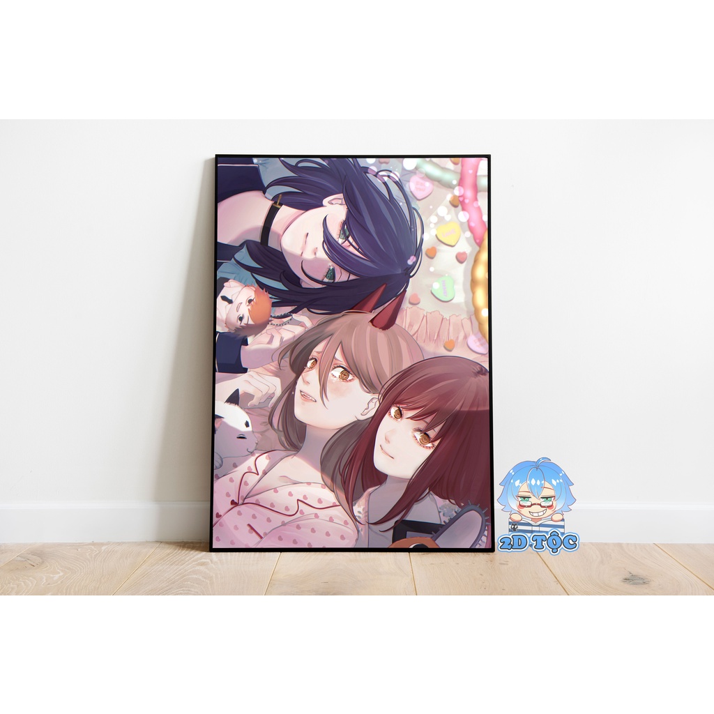 Tranh poster A3 dán tường Makima (4) Anime Manga Chainsaw Man - 2d tộc shop