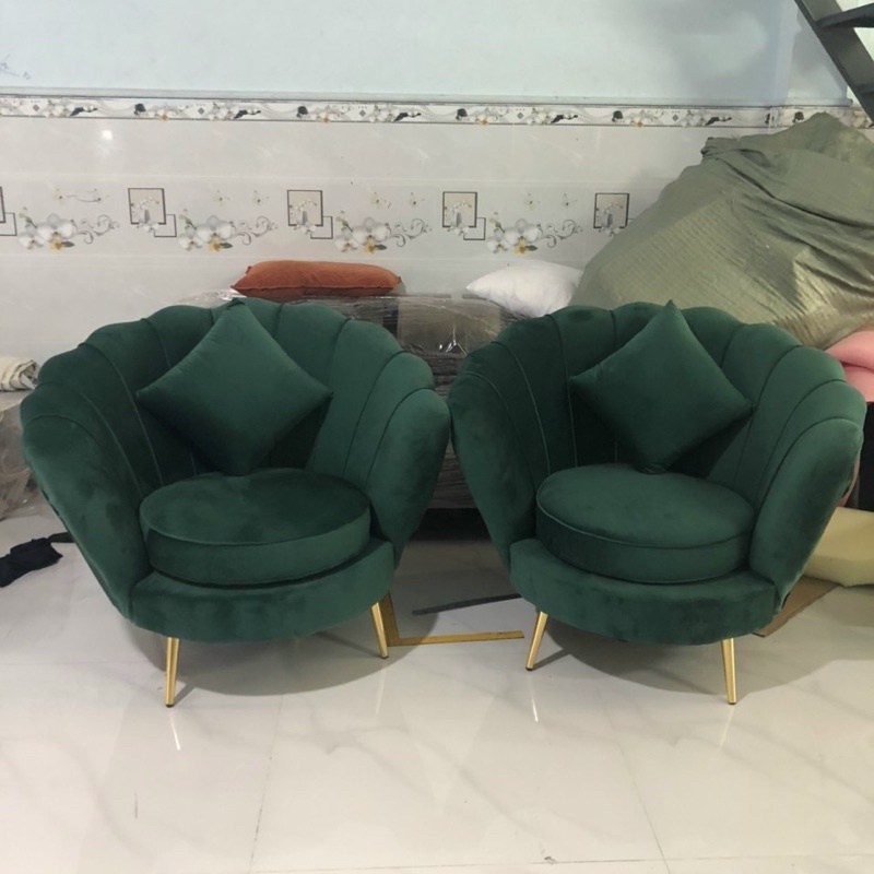 Ghế sofa sò cao cấp hiện đại chân inox cứng cáp đệm mous D40 êm ái Trường Mai Sài Gòm