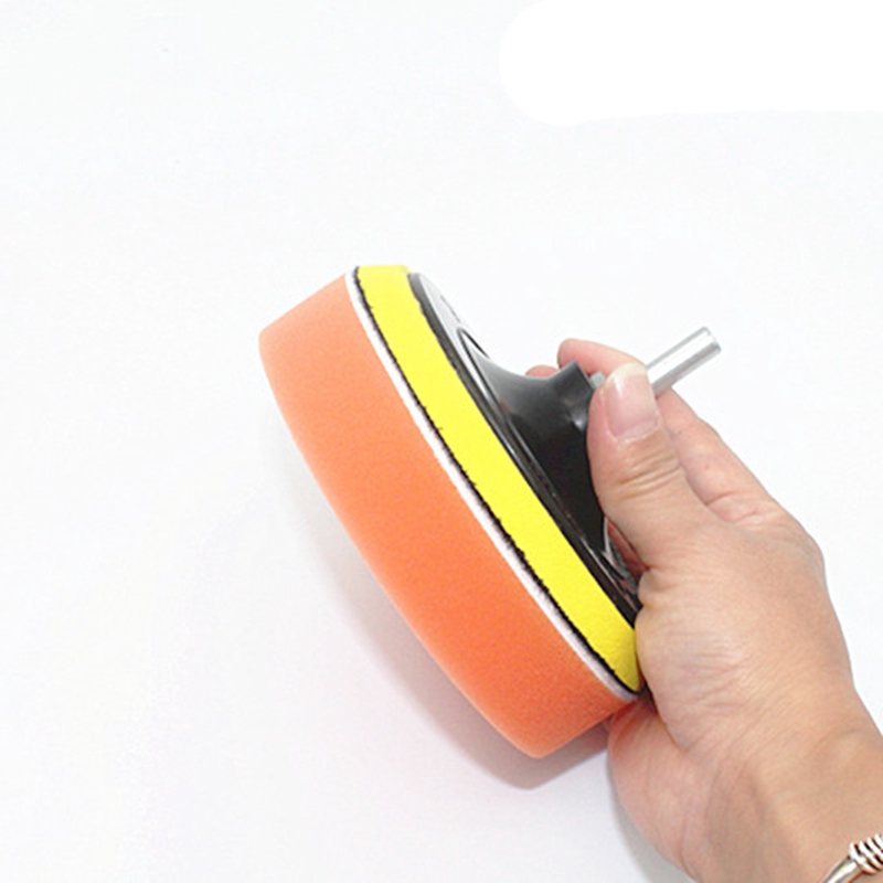 Bộ 5 món gồm miếng xốp 125mm + đầu nối M10 cho máy đánh bóng xe hơi | BigBuy360 - bigbuy360.vn