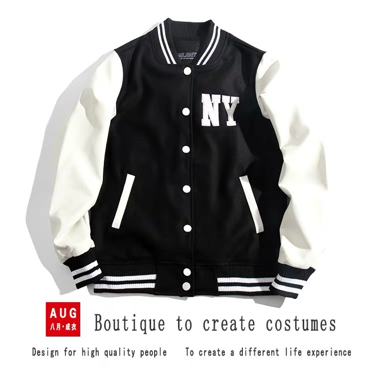 Áo bomber unisex NY áo khoác bomber chất liệu nỉ bông cao câp phong cách hàn quốc