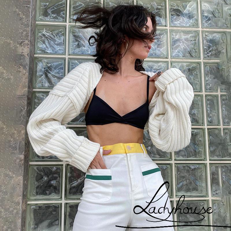 Áo Len Lửng Tay Dài Thời Trang Cho Nữ