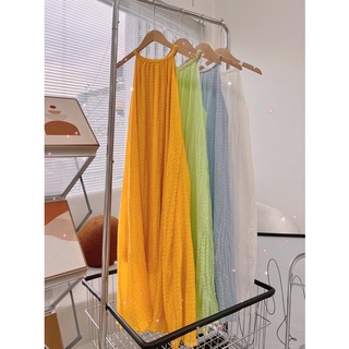 ĐẦM XỐP CỔ YẾM MIDI 4 MÀU