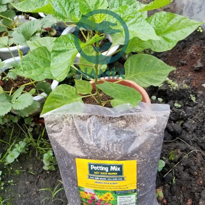 Đất Sạch Namix trồng hoa trồng rau cây trong nhà cây kiểng để bàn (5dm3) nặng khoảng 3kg đến 3.5kg