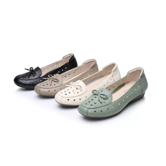 Giày búp bê da bò cắt laze siêu thoáng mát | BigBuy360 - bigbuy360.vn