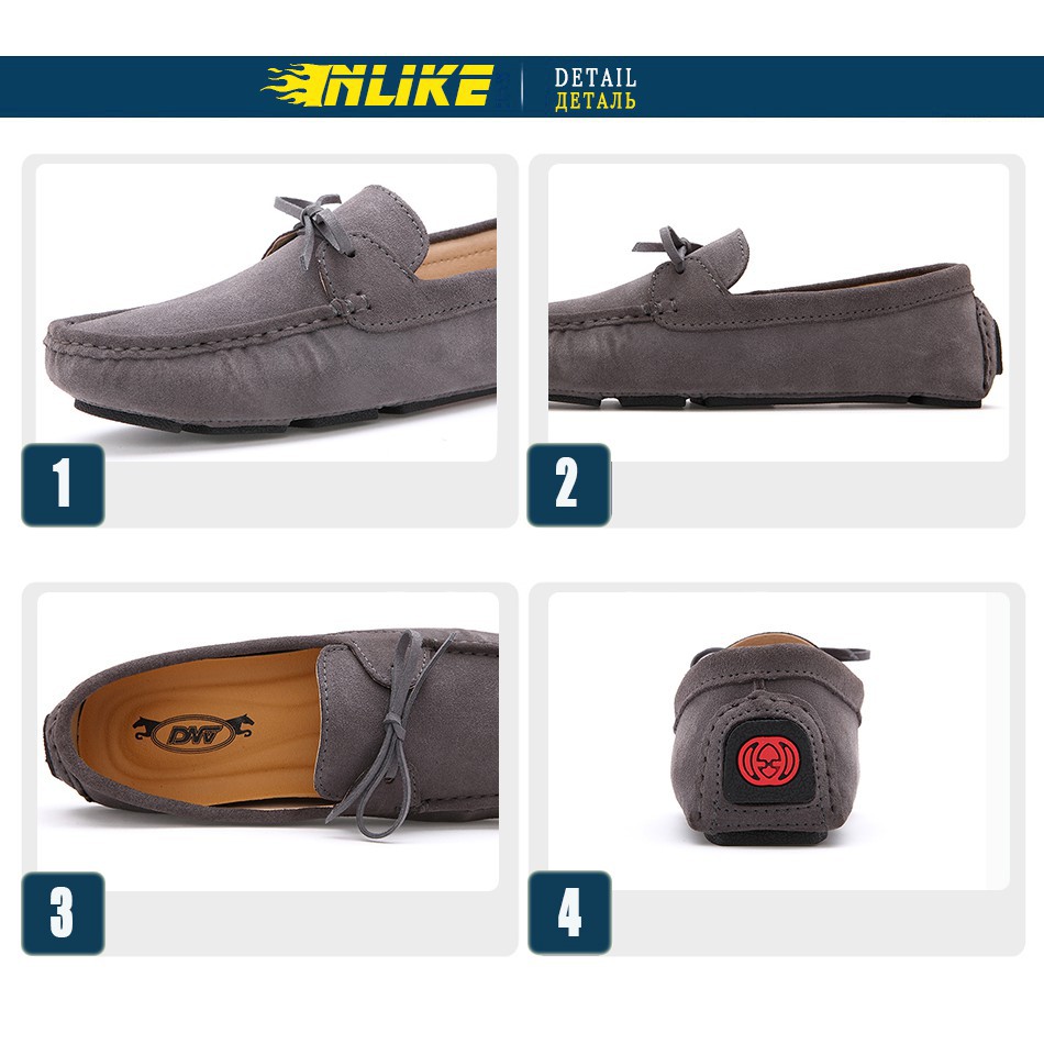 Giày da lộn chất liệu da bò thật thời trang sang trọng lịch lãm cho nam