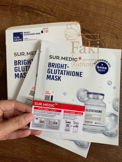 Mặt nạ Sur Medic ✨ Bright Glutathione mask Neogen - miếng lẻ