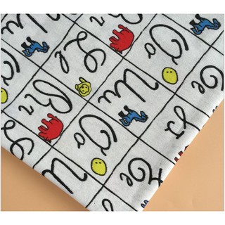 Vải bố may đồ handmade chữ cái
