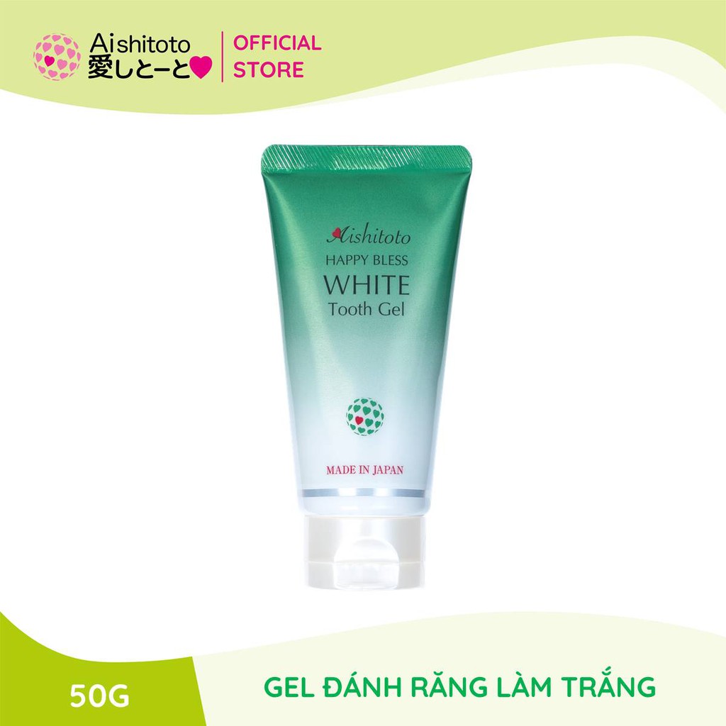 Kem đánh trắng sáng răng AISHITOTO Happy Bles White Tooth Gel 50g