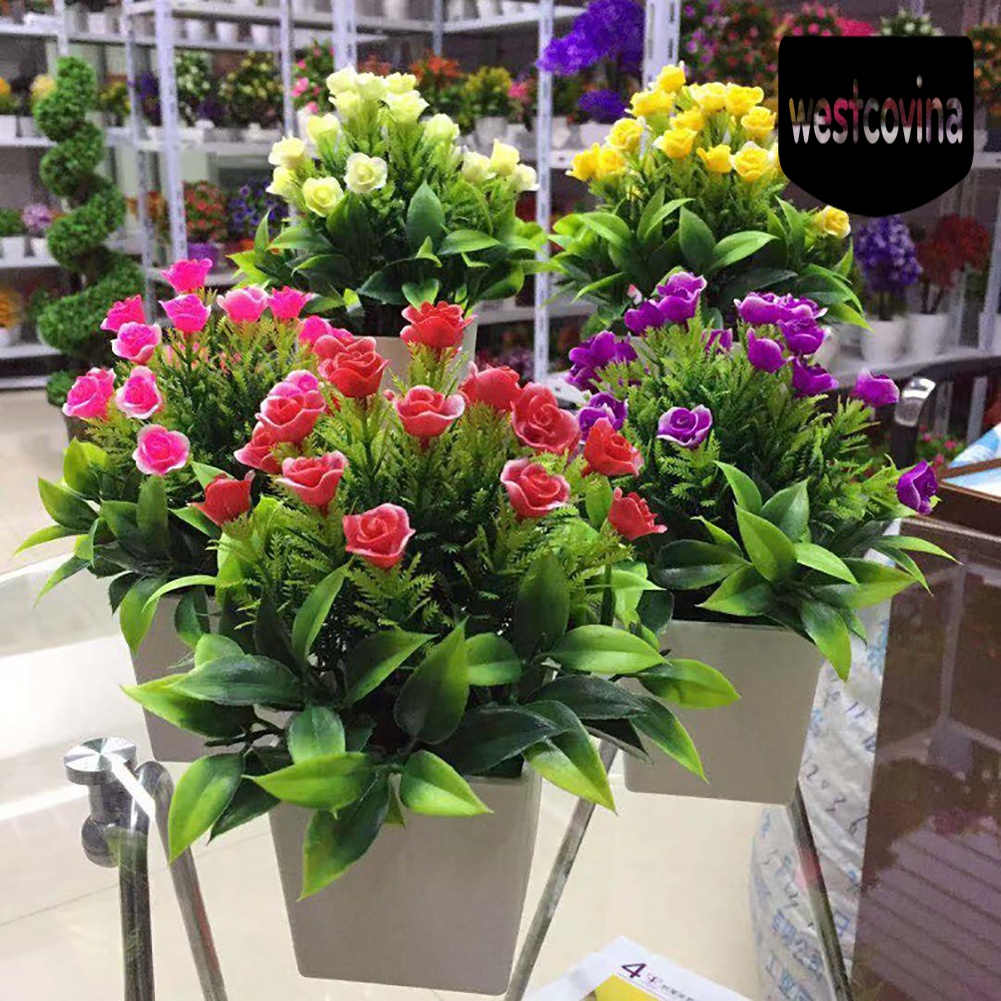 [Hot]☀ Chậu Cây Giả Mini Bằng Nhựa Thân Thiện Với Môi Trường Dùng Trang Trí Nhà Cửa