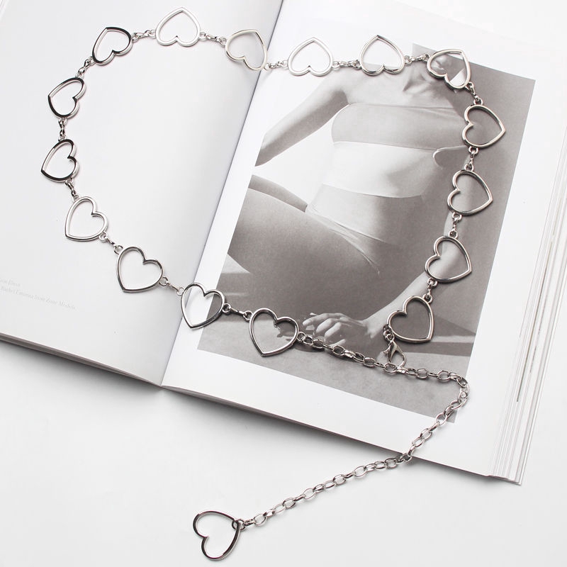 Thắt lưng phối dây xích phong cách thời trang đơn giản cho phái nữ