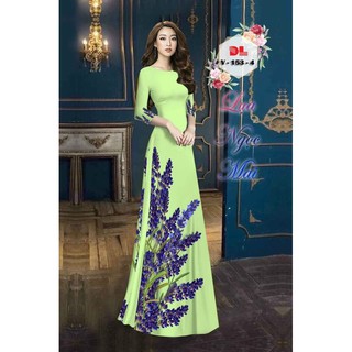 Vải áo dài hoa lavender