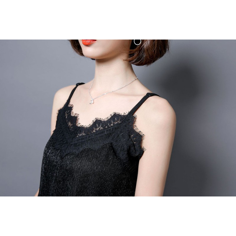 AD01850 - Áo hai dây pha ren nữ - 200k